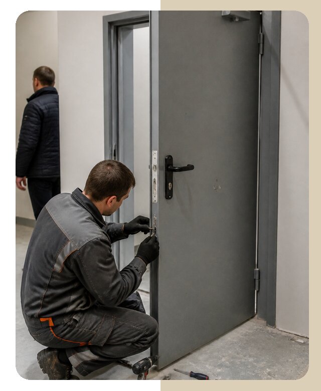 Ремонт противопожарной двери в Новоуральске по цене 6635 р. | Дверной